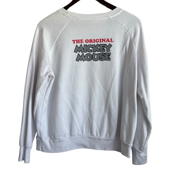 Disney Sweatshirt Juniors 19 2X White Fleece Mickey Mouse Graphic Sketch Cozy - Picture 3 of 10